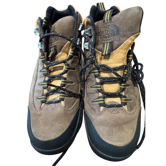 The North Face Leather Hiking Boots Men’s 9.5 Brown Mid Trail Outdoor Trek Shoes main image 9